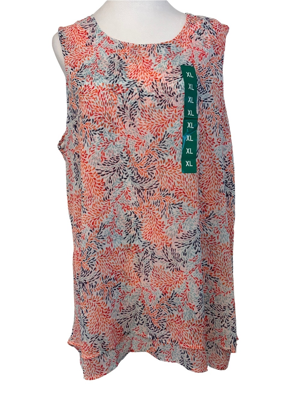 Fever Sleeveless High/Low Hem summer top – Size XL – NWT - Costco